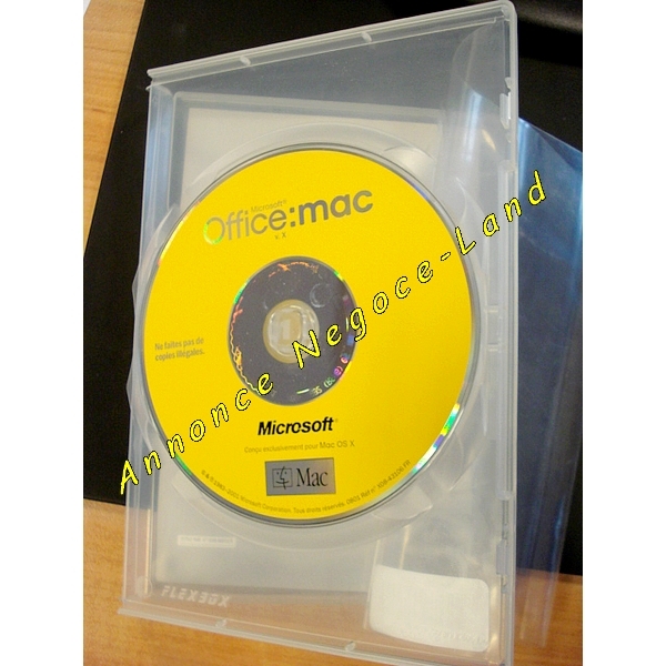 Microsoft Office Mac v.X + Licence + CD [Petites annonces]
