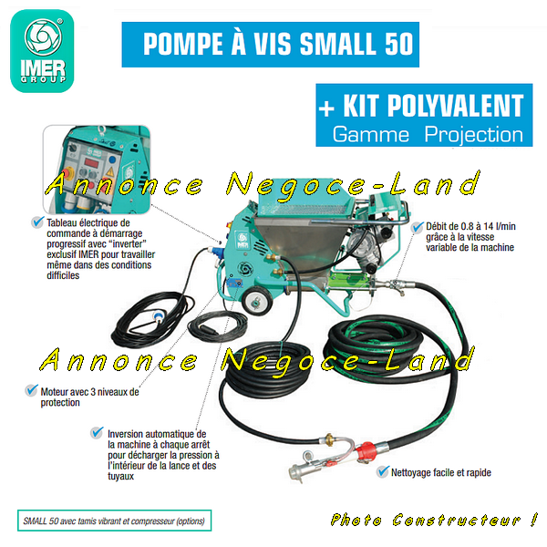 Machine à projeter l’enduit et crépi Imer Small 50 [Petites annonces]