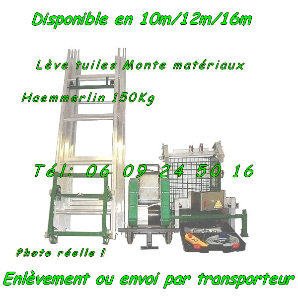 Monte matériaux Haemmerlin Maxial MA415 Charge 150kg lève tuiles (Reconditionné) [Petites annonces]